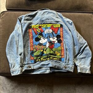 Denim Jacket with Mickey Mouse Design